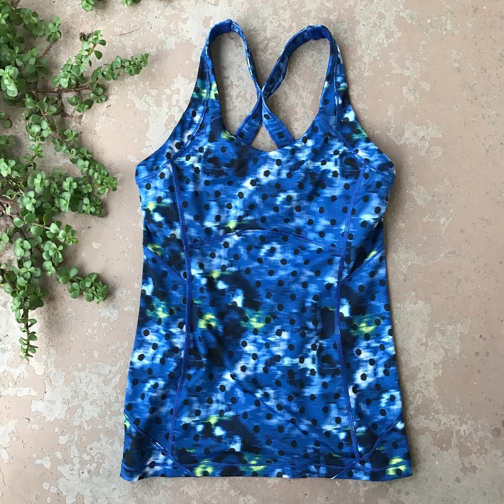 Lululemon Kanto Catch Me Windy Blooms Polka Tank